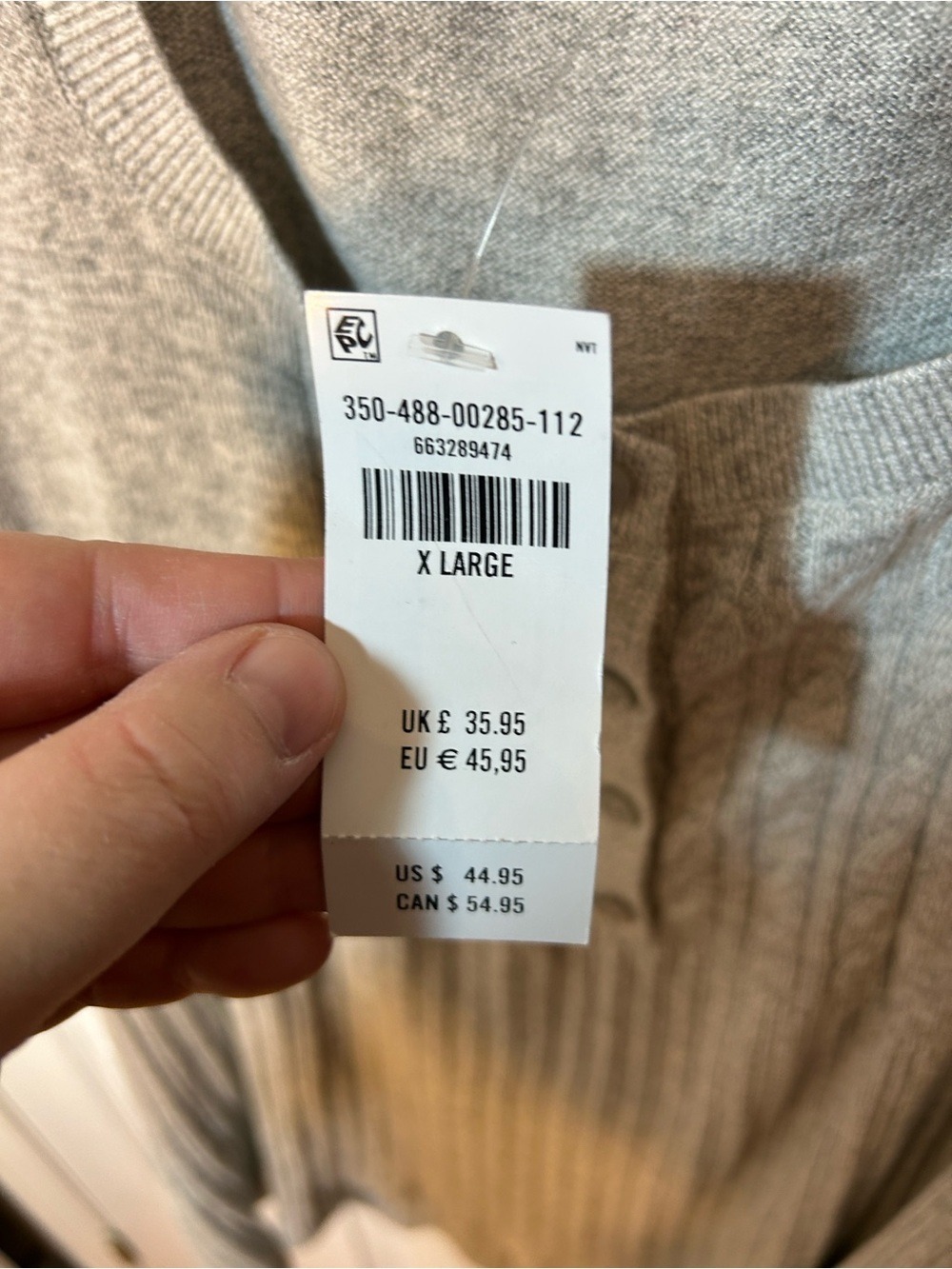 Hollister Heather Gray Short Sleeve Scoop-Neck Knit Top XL - Picture 4 of 5